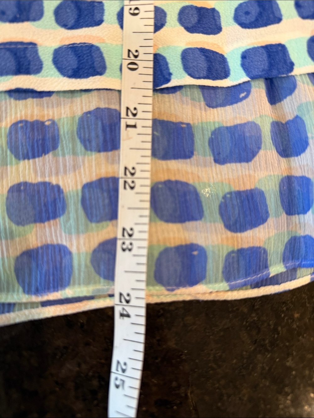 Kate Spade New York 'Island Stamp' Double Layer Blue/White Tank Top Size 8 - Picture 13 of 15